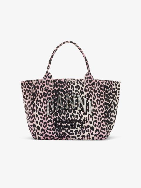 GANNI LEOPARD MEDIUM TOTE