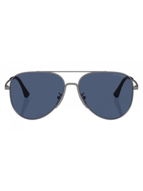 EMPORIO ARMANI Emporio Armani Dark Blue Pilot Men's Sunglasses EA2149D 300380 60