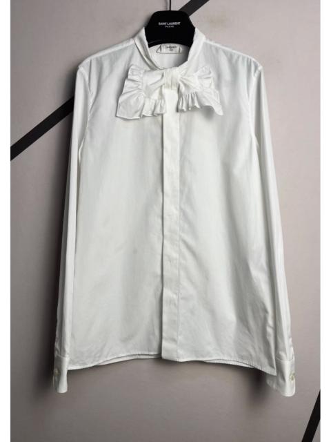 SAINT LAURENT Saint Laurent 25SS Bow Tie Shirt In White