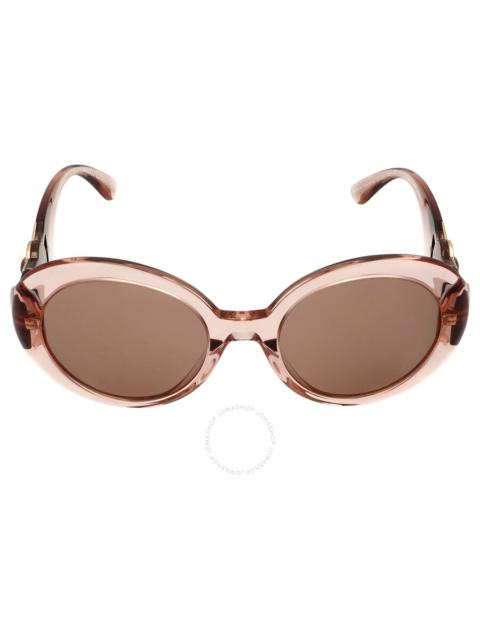 VERSACE Versace Light Brown Round Ladies Sunglasses VE4414 533973 55