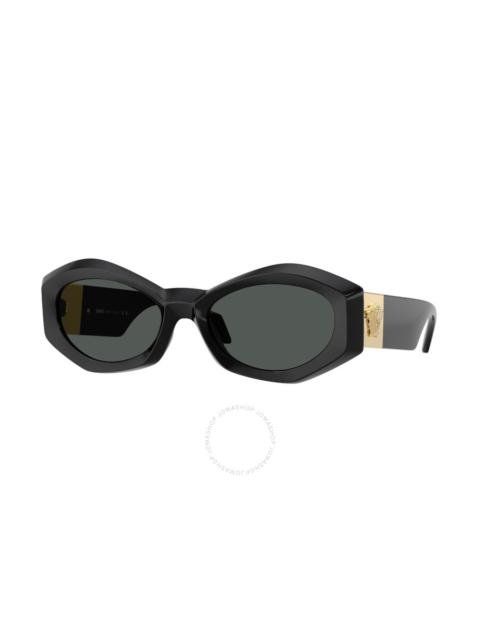 VERSACE Versace Dark Grey Geometric Ladies Sunglasses VE4466U GB1/87 54