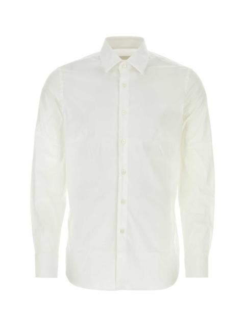 Prada Prada Men White Stretch Poplin Shirt