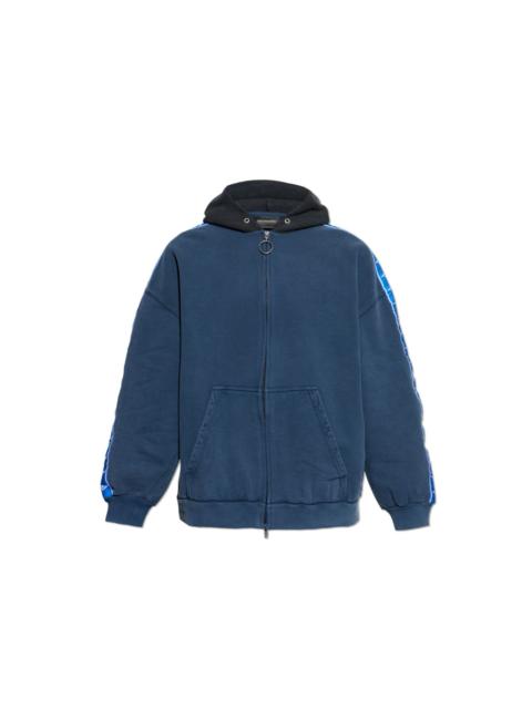 BALENCIAGA BALENCIAGA Navy Blue Cotton Hoodie New & Authentic (Men's si