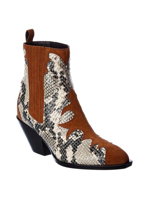 Giuseppe Zanotti Giuseppe Zanotti Suede & Snakeskin Bootie