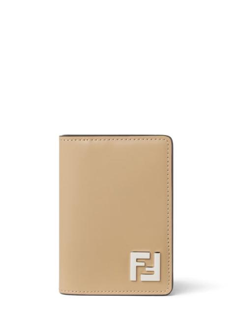 FENDI LEATHER SQUARED FF CARD HOLDER