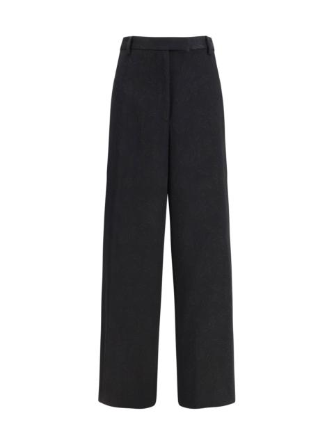 Dries Van Noten Dries Van Noten Jacquard Wide-leg Pants Black