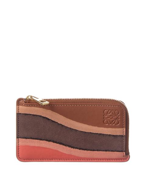 Loewe Loewe Coin Landscape Leather & Suede Card Holder