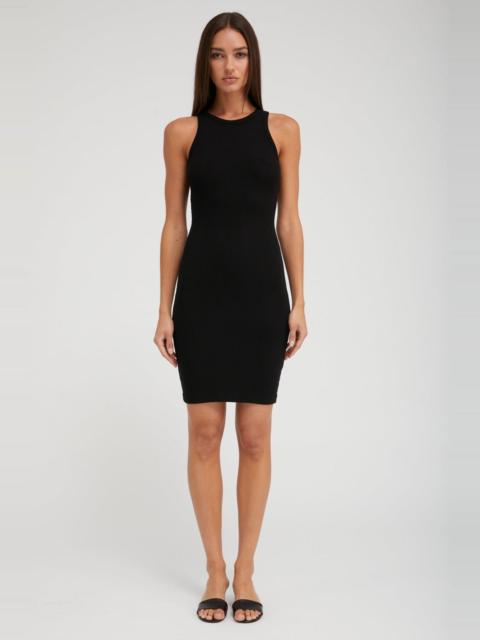 SPRWMN BLACK RIB RACER PENCIL DRESS