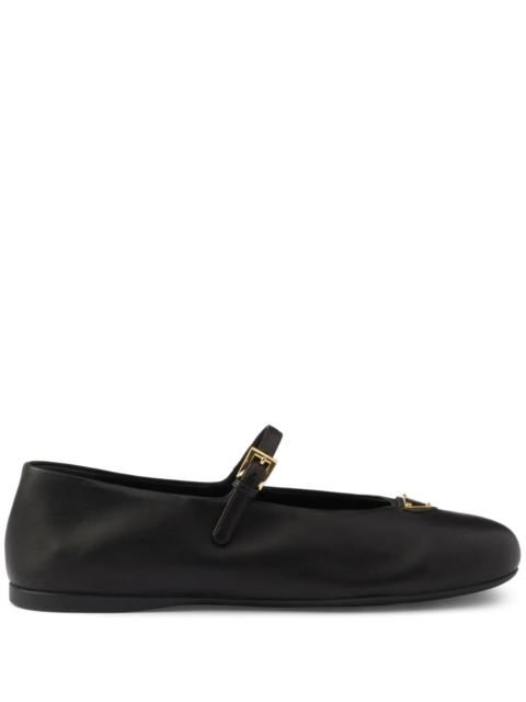 Prada Prada Enamel Logo Ballerina Shoes