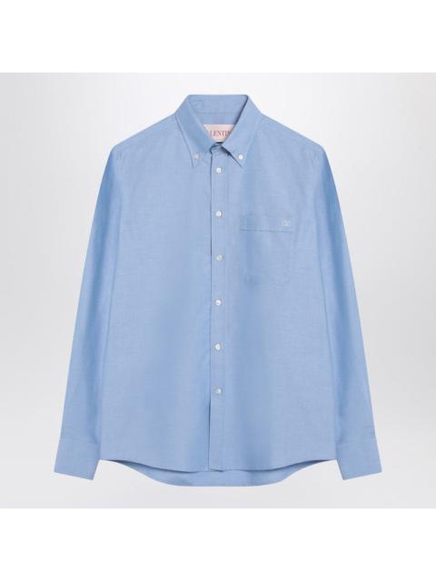 Valentino Valentino Light Blue Cotton Button-Down Shirt Men