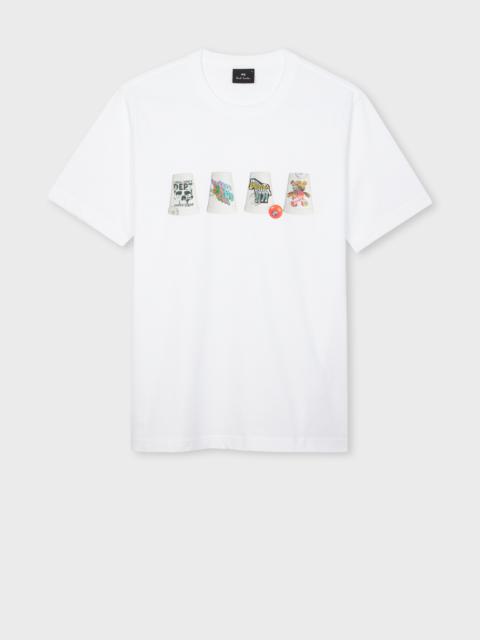 Paul Smith White 'Cups' Print T-Shirt