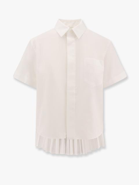 sacai Sacai Cotton Shirt With Pleated Insert On The Back