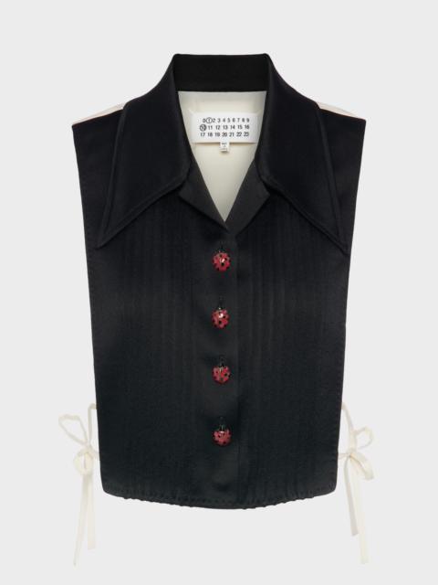 Maison Margiela Silk-blend stole top