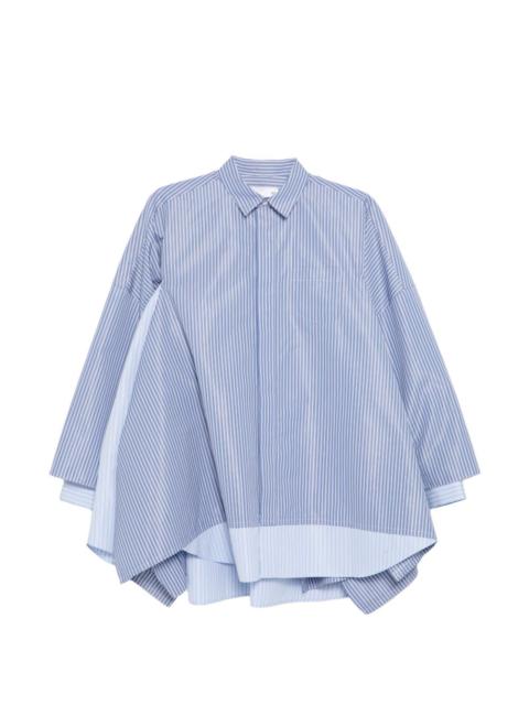 sacai Sacai Women Striped Cotton Shirt