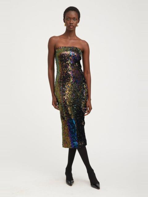 SPRWMN MULTI COLOR SEQUIN TUBE DRESS