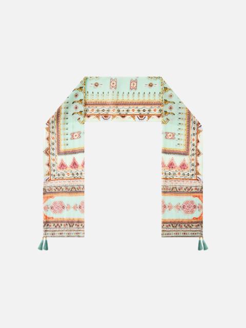 CAMILLA LONG SILK CRINKLE CHIFFON SCARF