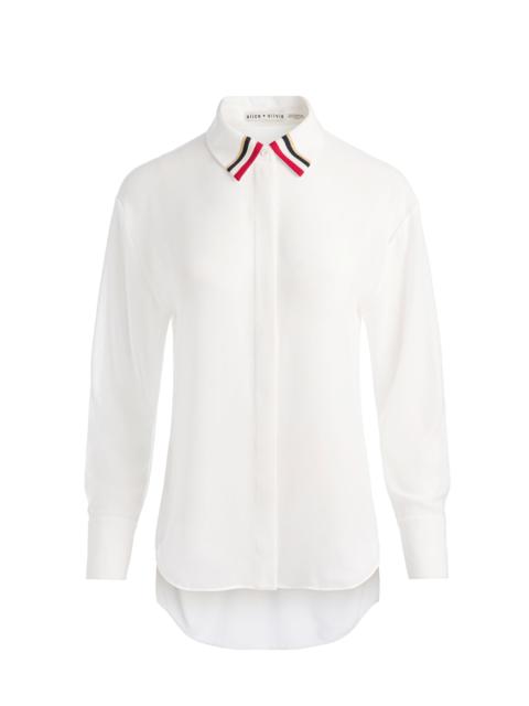Alice + Olivia DIMITRA OVERSIZED BUTTON DOWN