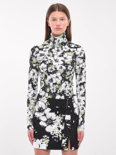 Moschino Floral Print Turtleneck