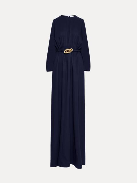 Oscar de la Renta KNOTTED BELT GEORGETTE CAFTAN