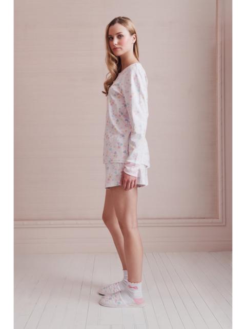 LoveShackFancy LoveShackFancy x Roller Rabbit Candy Heart Stripe Hunter Pajama