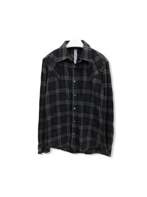 Other Designers Japanese Brand - Japanese Brand Red Button Plaid Tartan Flannel Shirt 👕