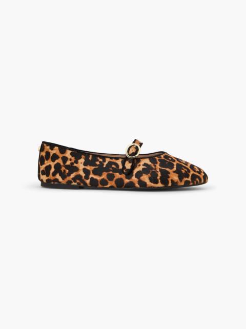 Stuart Weitzman Kyra leopard-print calf hair Mary Jane flats