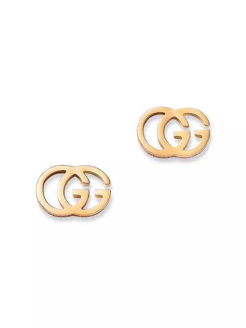 GUCCI Gucci 18K Yellow Gold Running G Stud Earrings