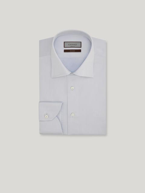 Canali REGULAR FIT SHIRT IN LIGHT BLUE SEA ISLAND COTTON TWILL