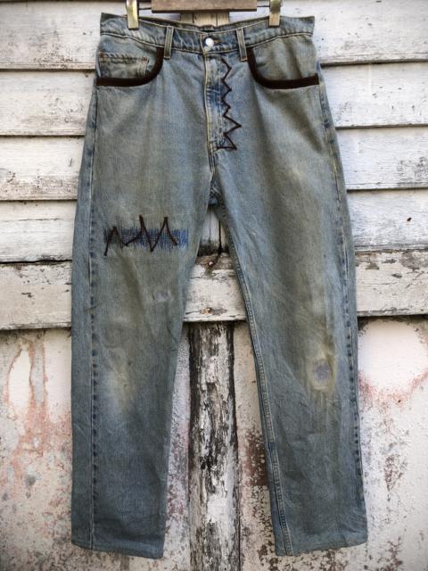 Levi's Levis Red Tab Kalimera Crafted Leather Trim Distressed Jean