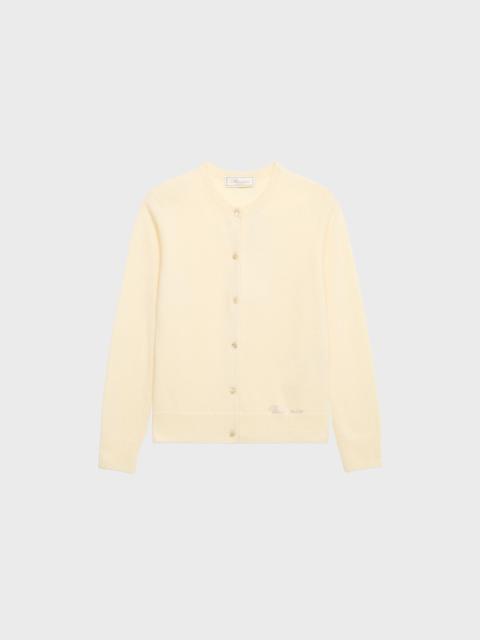 Blumarine CASHMERE CARDIGAN WITH RHINESTONE EMBROIDERY