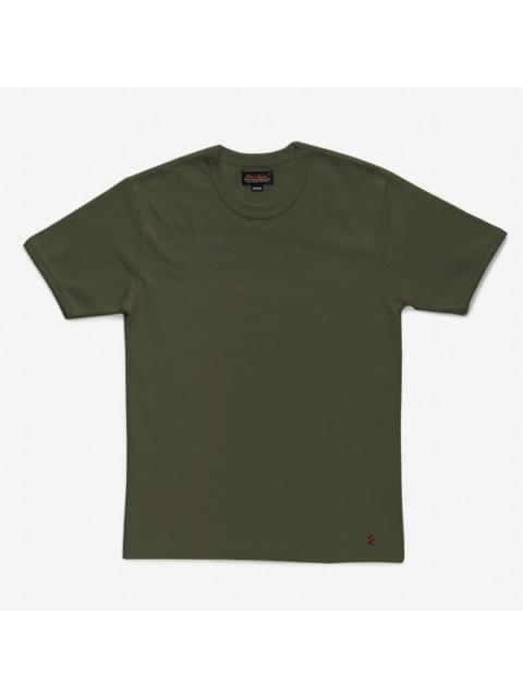 Iron Heart 11OZ COTTON KNIT CREW NECK T-SHIRT - OLIVE IHT-1600-OLV