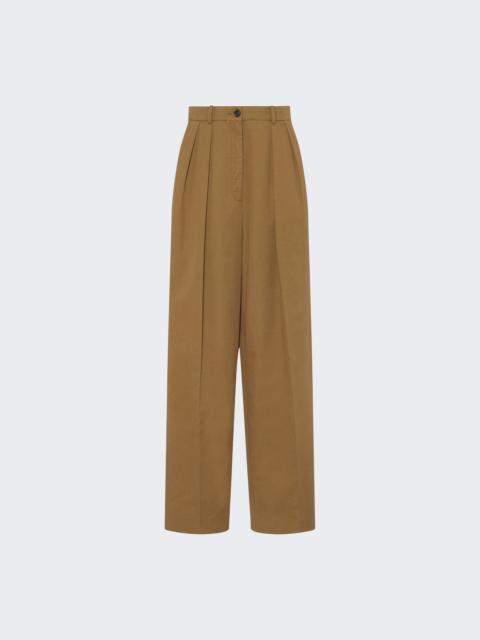 The Row Igor Cotton And Cashmere Pant Dark Sand