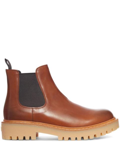 Prada Prada Chelsea Ankle Boots In Leather