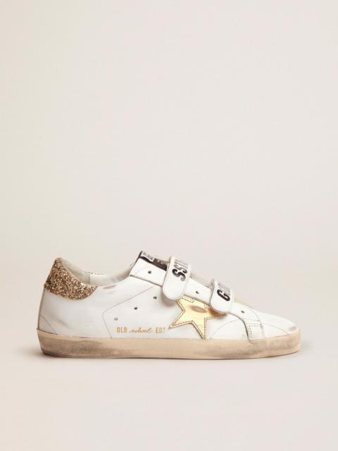 Golden Goose Old School sneakers with gold laminated leather star