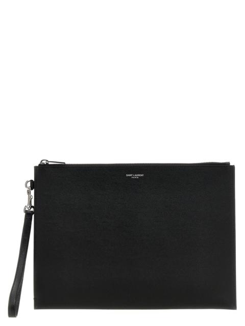 SAINT LAURENT Saint Laurent Men Logo I-Pad Holder