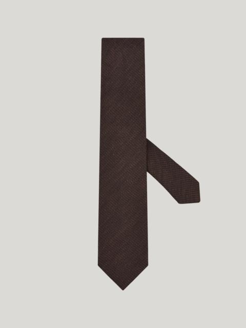 Canali COTTON AND LINEN JACQUARD TIE
