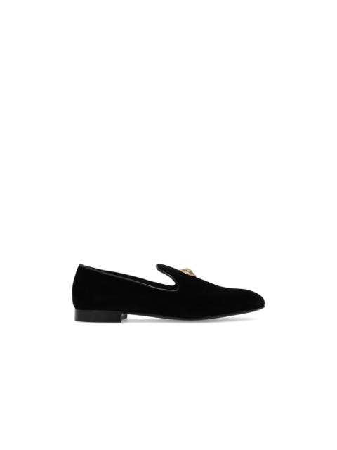 VERSACE VERSACE Black Velvet Suede Sneakers New And Authentic (Men's
