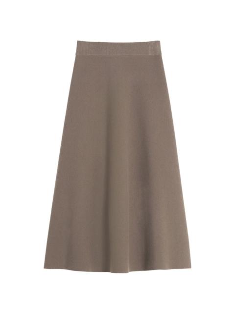 flared midi skirt