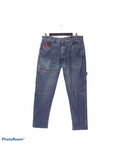 Other Designers Pelle Pelle Denim Double Knee Repaired Jeans