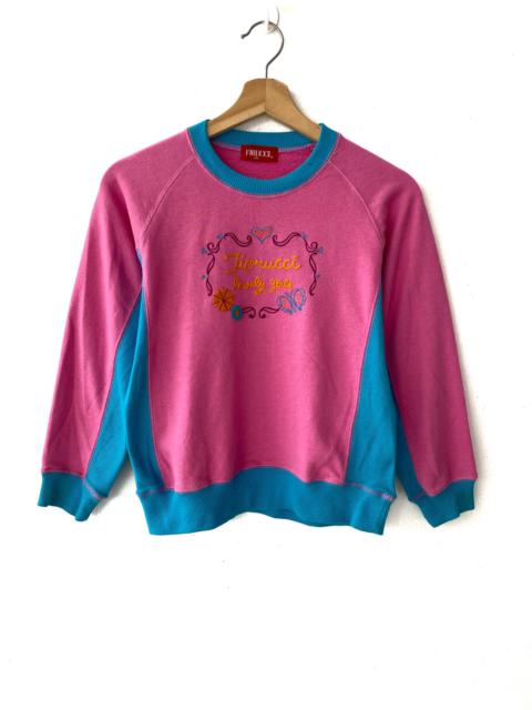 Other Designers Designer - Fiorucci Embroidered Logo Crewneck Sweatshirt