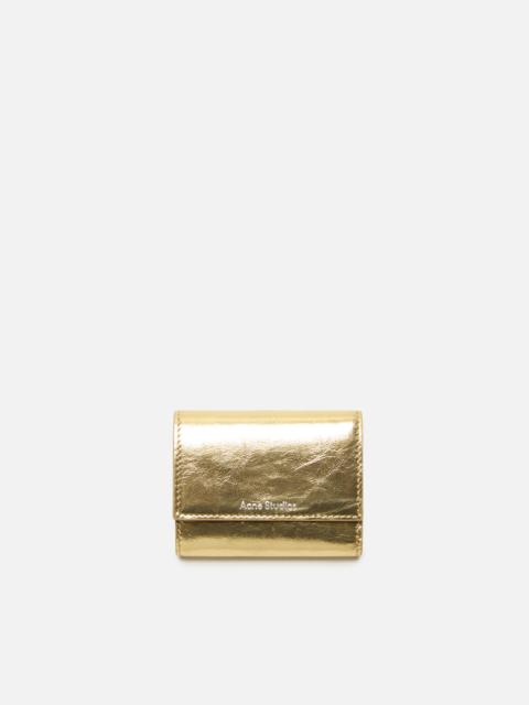 Acne Studios Trifold leather wallet - Gold
