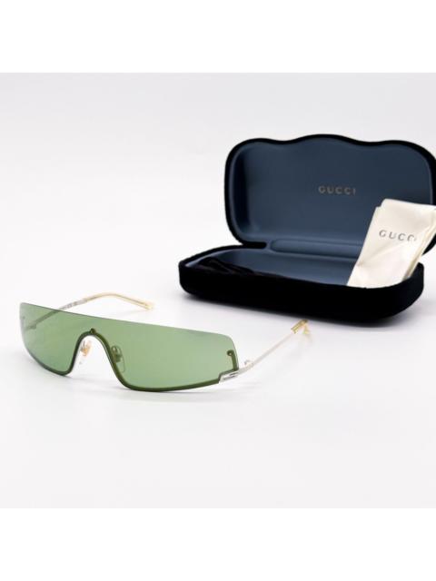GUCCI NEW GUCCI GG1561S 003 SHIELD GREEN UNISEX SUNGLASSES GUCCI