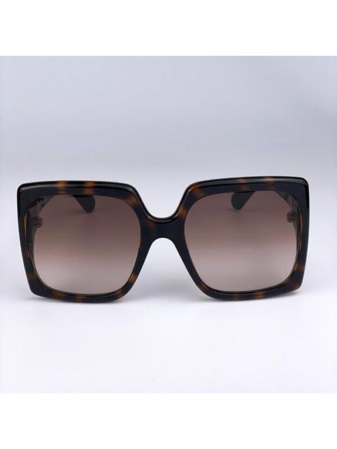 GUCCI NEW Gucci Logo GG0876S 002 Havana Brown Gradient Rectangle Women Sunglasses