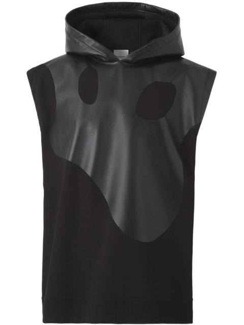 Burberry leather Monster logo hoodie