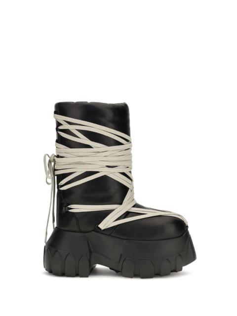 Rick Owens Rick Owens Megalace Lunar Mega Tractor Boots Black