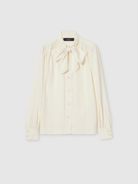 GUCCI Silk crêpe satin Interlocking G shirt