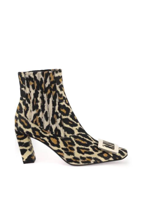 Roger Vivier Leopard Jacquard 'Belle Vivier' Chelsea Boots