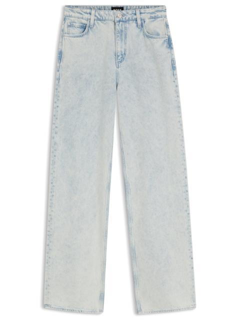 BOSS BLUE BOYFRIEND-FIT JEANS IN RIGID DENIM