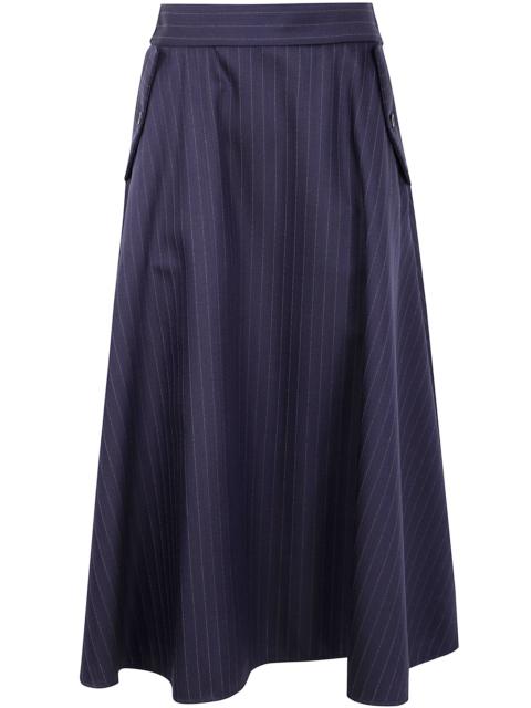 Golden Goose Golden Goose Women "Journey W`S" Circle Skirt With Flap Pockets Detail Pinstripe