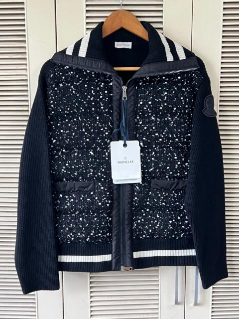 Moncler Moncler Cardigan Knit-Panel Down Jacket
